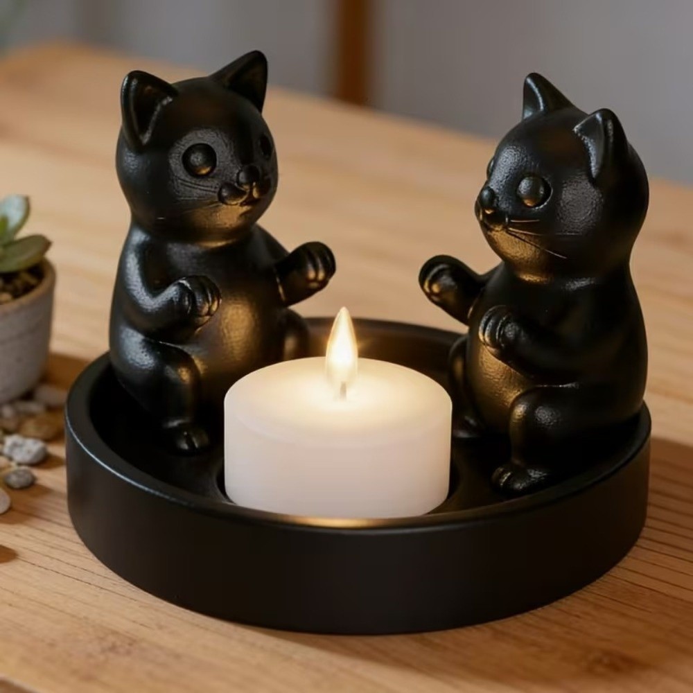 3D Printing Ring Holder - Portavelas Creativo con Forma de Gato