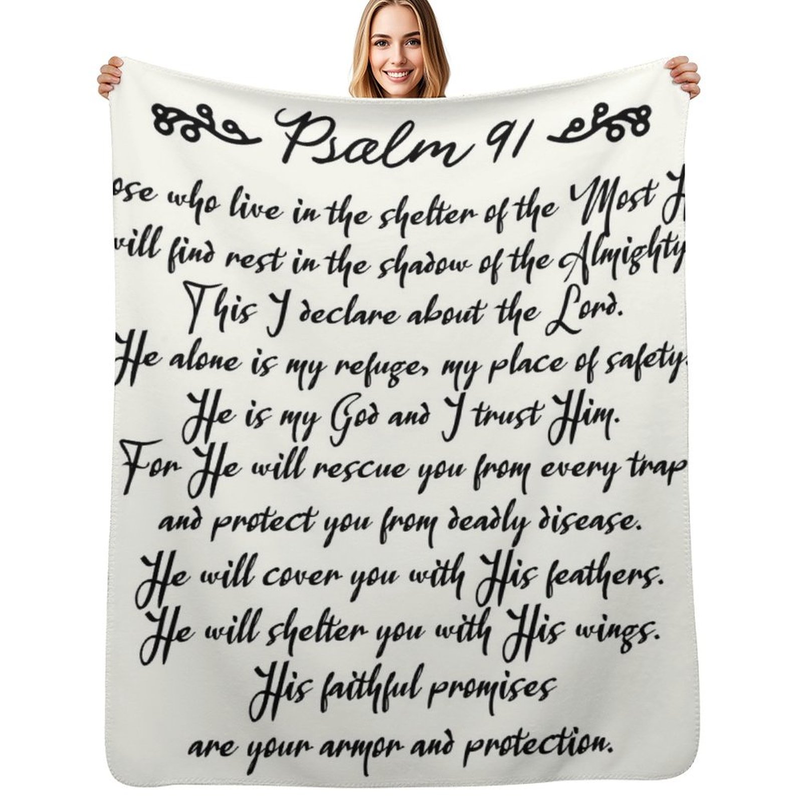 3D Printing Verse - Salmo 91 | Manta decorativa con