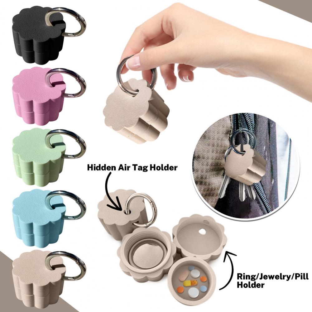 3D Printing Ring Holder - Caja para pastillas con llavero, minisoporte