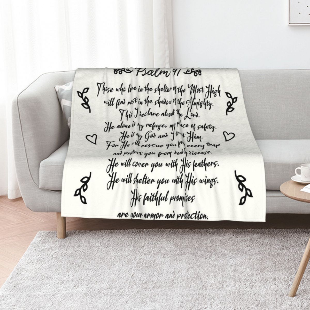 3D Printing Verse - Salmo 91 | Manta decorativa con